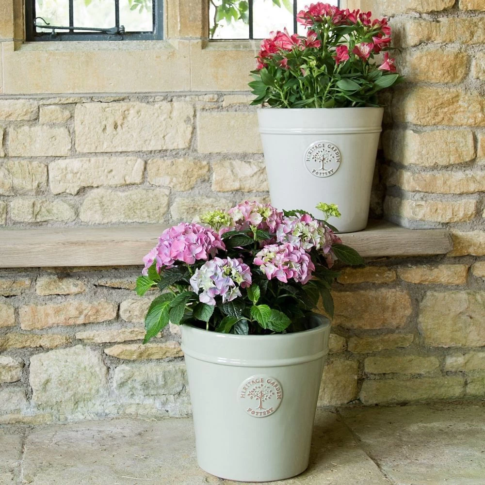 Woodlodge 41cm White / Cream Glazed Heritage Pot 2 Woodlodge 41cm White / Cream Glazed Heritage Pot - Image 2