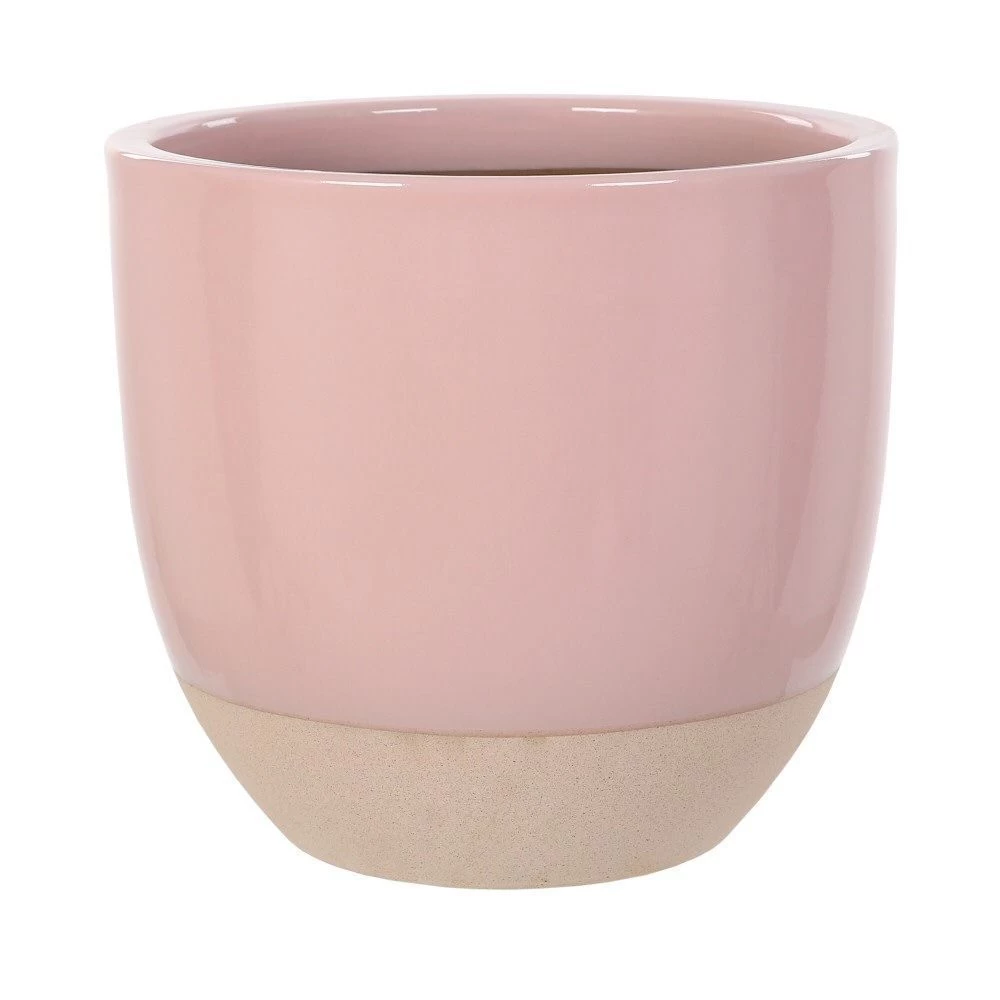 Woodlodge 38cm Pastel Pink Glazed Egg Pot 1 Woodlodge 38cm Pastel Pink Glazed Egg Pot